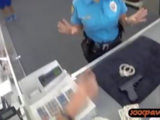Girlfriend Police Officer Gets Nailed In A Pawnshop To Earn Cash