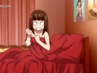 3d hentai anak perempuan mendapat faraj fucked upskirt dalam katil