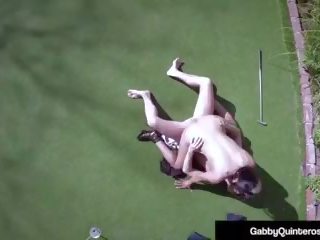Meximilf gabby quinteros extraordinary scopata su golf verde.