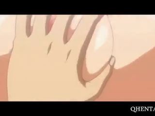 Hentai người tình played với cô ấy ngực và mưa lồn