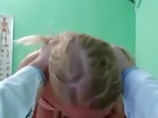 Blonde With No Panties Fucking doc In Office