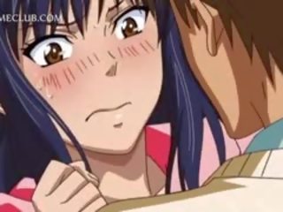 Paauglys 3d anime hottie gauna šiurkštus pakliuvom į close-up
