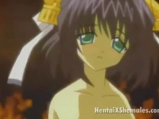 Berde buhok anime binabae pakikipagtalik a hottie chick`s masikip pagdaklot