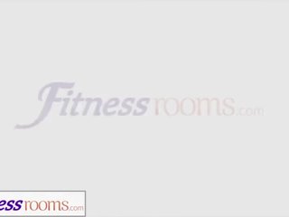 Fitness Rooms Slim dapper cutie Standing 69 and Bouncy Trampoline Fuck