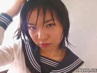 JAVHQ: marvelous Japanese school girl's first time.