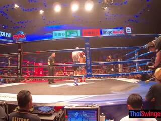 Asian GF visits some Muay Thai fights and thanks her big penis lover shortly thereafter with sex film