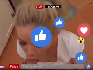 Getting Revenge From Her Cheating sweetheart By Blowing Her Stepbrother on FB LIVE