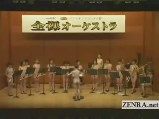 Nudista japonesa av estrellas en la stark desnudo orchestra