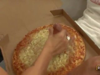 Crista Eats A Huge Meaty Pizza