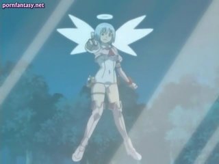 Anime angel gets cum in her mouth