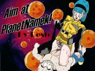 Bulma dando gostoso パラ kuririn na nave durante viagem