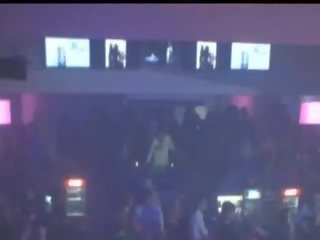 Two russian feature in disco nightclub