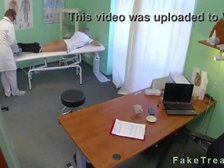 Stupendous nurse gets pussy licked and fucked by Dr.