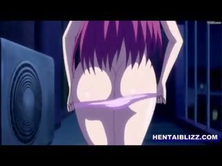 Incatenato hentai con muzzle prende vid esso mentre wetpussy