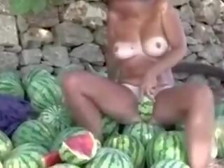 Time to Collect Watermelons, Free Outdoors MILF sex video mov