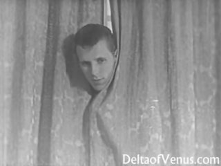 Vintaj dewasa filem 1950s pengintip/voyeur fuck