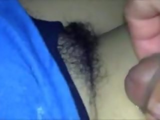 He Loves Cumming On Her Long Pubic Hair
