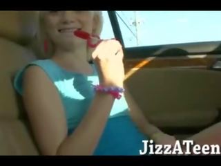 Tiny girl Moretta loves lollipop and dirty video
