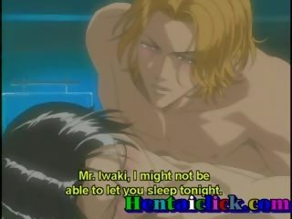 Viettelevä anime homo mies saaminen syvän perseestä sisään sänky