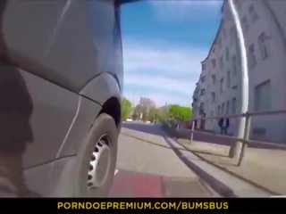 BUMS BUS - Wild public x rated clip with randy European hottie Lilli Vanilli