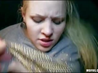 Concupiscent blonde teen hitch hikes and fucked in public