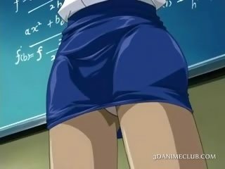 L'anime école prof en court jupe films chatte