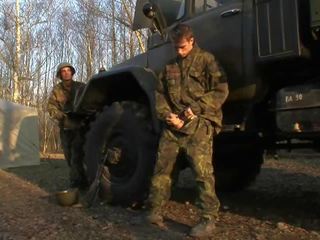 Militar hombres follando la más maravilloso schlong