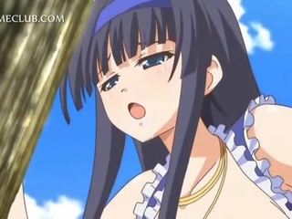 Lauke kietas šūdas scena su anime paauglys porno