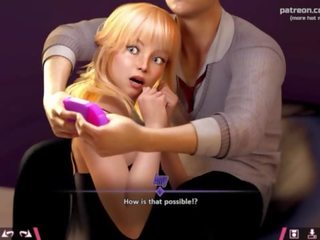 Double Homework &vert; desiring blonde teen young lady tries to distract steady from gaming by showing her first-rate big ass and riding his penis &vert; My sexiest gameplay moments &vert; Part &num;14