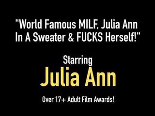 World Famous MILF, Julia Ann In A Sweater & FUCKS Herself!