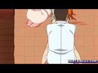 Japoneze hentai merr masazh në të saj anale dhe pidh nga md