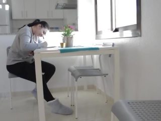 Stupendous couple fucking in the kitchen while playing on it IV