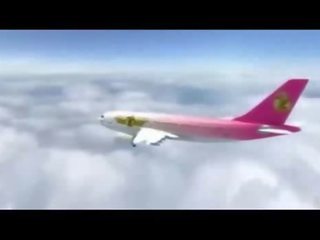 कामुक हवा hostess देवी फक्किंग में विमान
