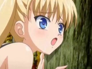 Blonde stunner anime gets pounded