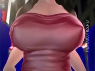 Sweet 3D Anime honey Gets Big Jugs Sucked